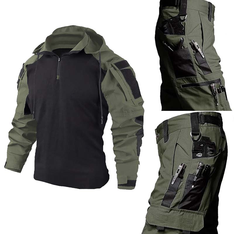 Tactical Military Shirt Cargo - 전술 군복 세트 통기성 개구리 셔츠