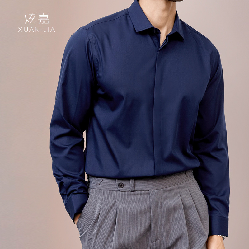 Mens Satin Silk Dress Shirt - 남성 실크 셔츠 2026 봄/가을 신상