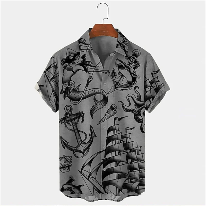 남성 여름 라펠 반팔 하와이안 셔츠 캐주얼 스트리트 탑 - Vintage Hawaiian Floral Shirt 리뷰 및 가격