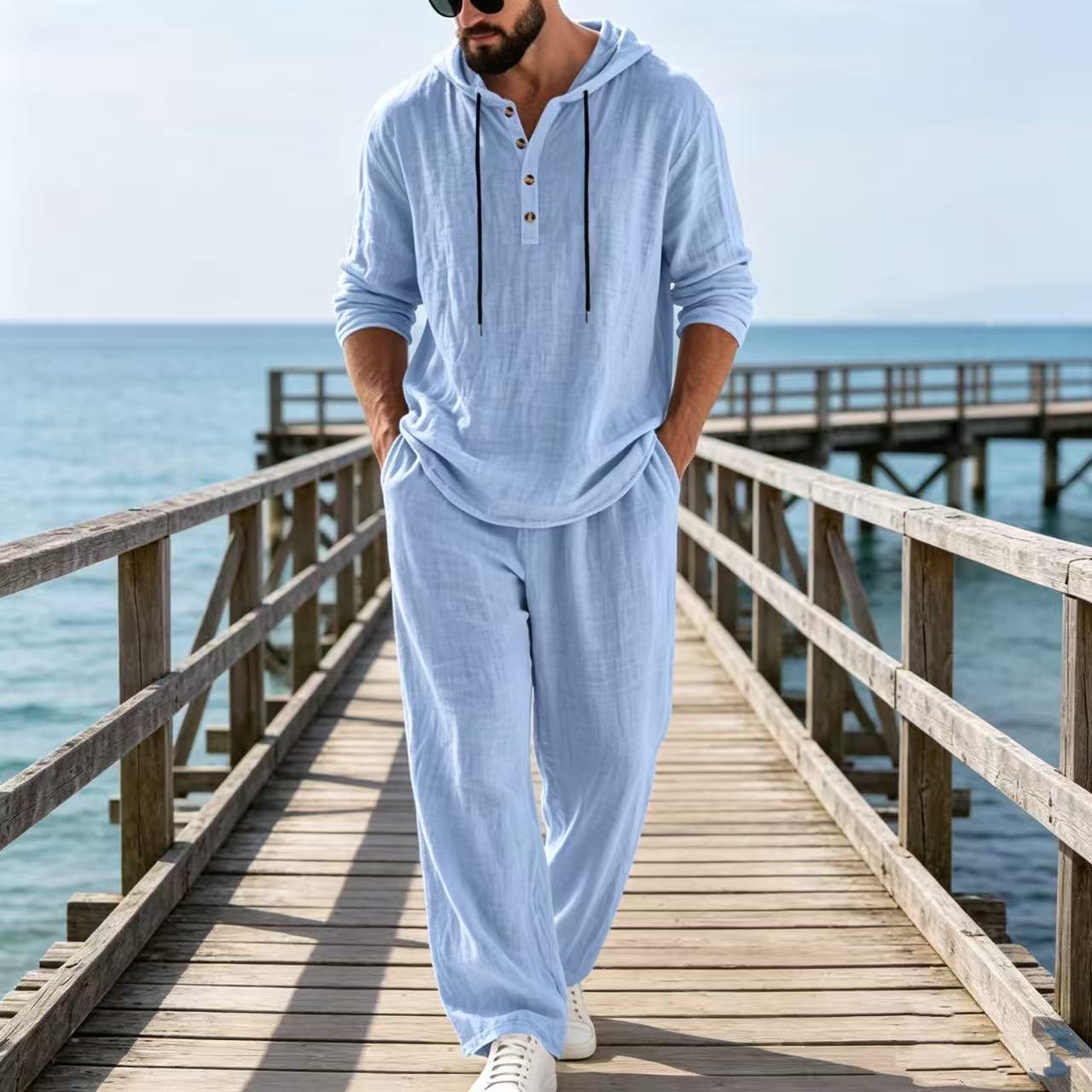 2026 크로스보더 봄가을 린넨 남성 캐주얼 수트 아마 - Mens Linen Shirt Long Sleeve 리뷰 및 가격