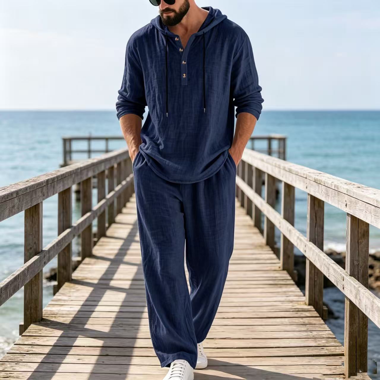 2026 크로스보더 봄가을 린넨 남성 캐주얼 수트 아마 - Mens Linen Shirt Long Sleeve 리뷰 및 가격