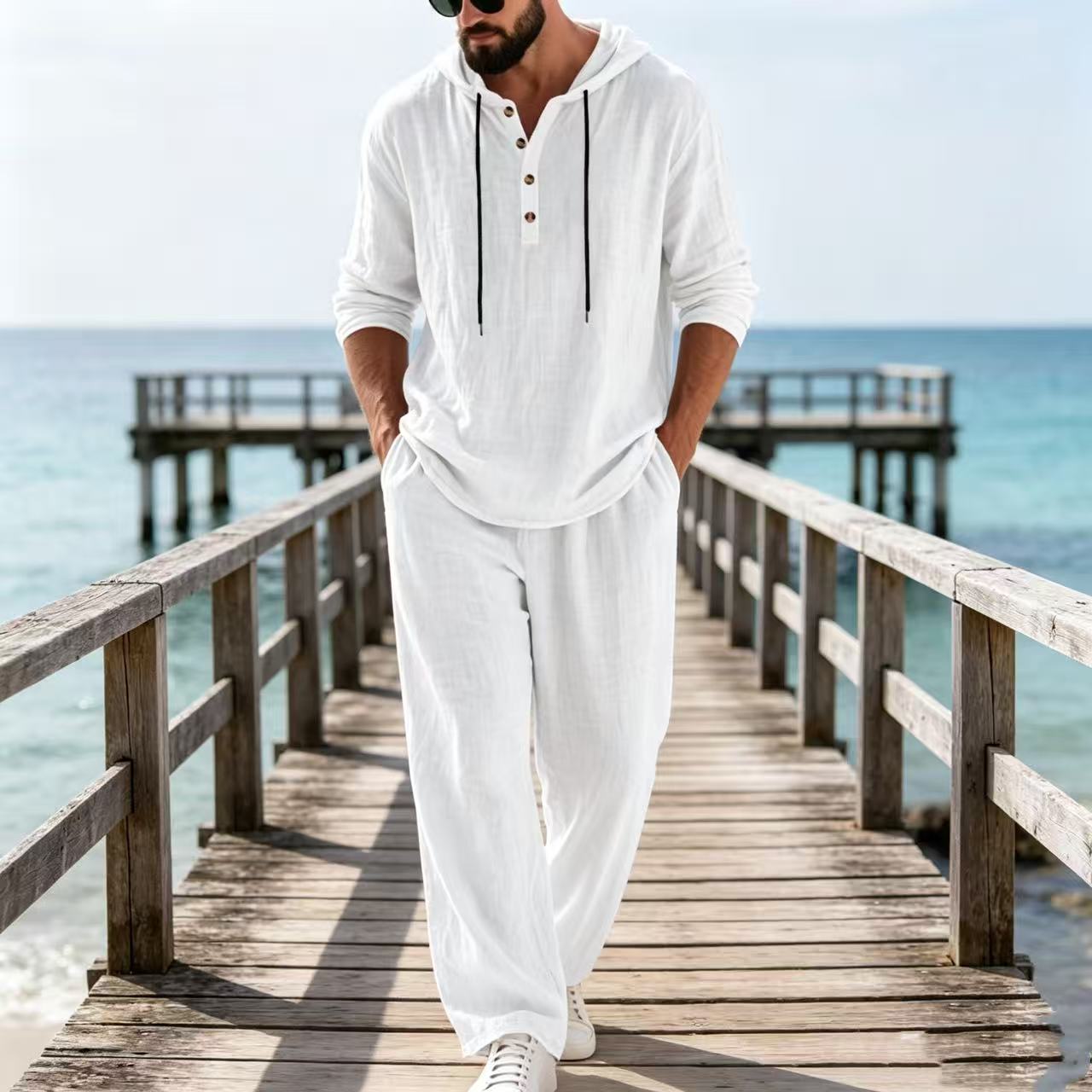 2026 크로스보더 봄가을 린넨 남성 캐주얼 수트 아마 - Mens Linen Shirt Long Sleeve 리뷰 및 가격