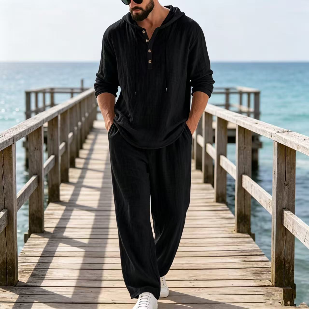 2026 크로스보더 봄가을 린넨 남성 캐주얼 수트 아마 - Mens Linen Shirt Long Sleeve 리뷰 및 가격