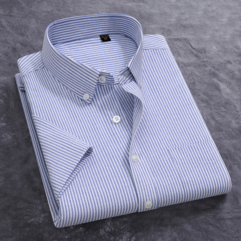 100% 순면 남성 옥스포드 셔츠 여름 반팔 스타일리쉬 - Oxford Cotton Casual Shirt Business 리뷰 및 가격