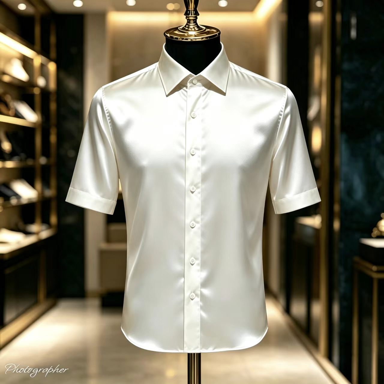 남성용 단색 새틴 반소매 드레스 셔츠, 우아하고 슬림한 - Mens Satin Silk Dress Shirt 리뷰 및 가격