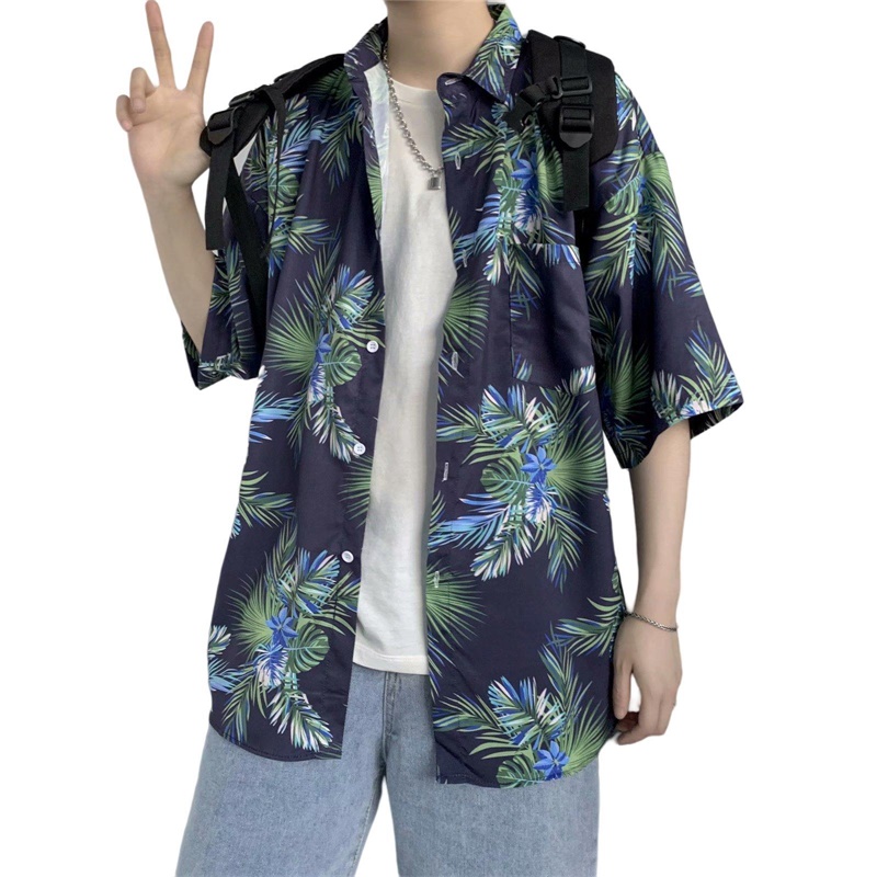 캐주얼 하와이 레트로 꽃 프린트 신사복 여름 짧은 소매 - Vintage Hawaiian Floral Shirt 리뷰 및 가격