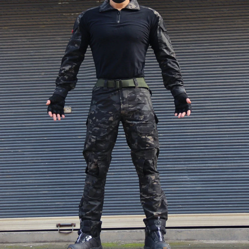 남성용 전술 전투복 세트 블랙 밀리터리 프로그 슈트 긴 - Tactical Military Shirt Cargo 리뷰 및 가격