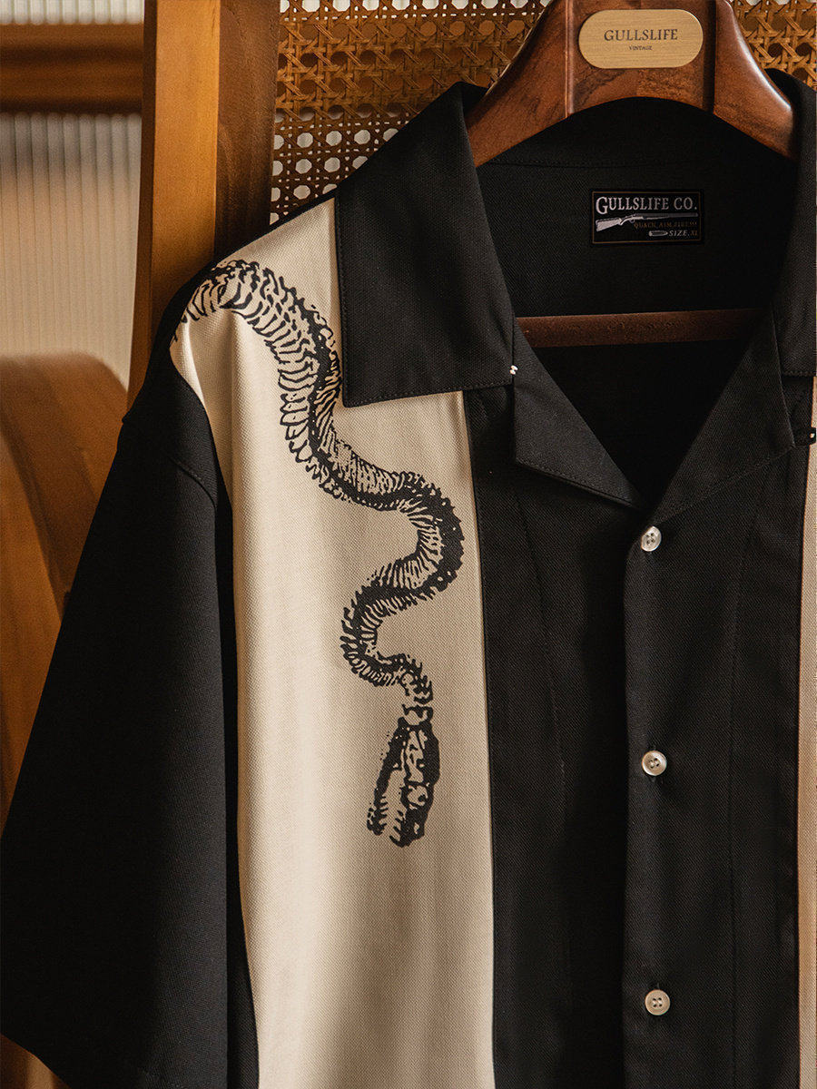 루즈핏 쿠바 칼라 프린트 반팔 남성 셔츠 캐주얼 레트로 - Short Sleeve Bowling Shirt Retro 리뷰 및 가격