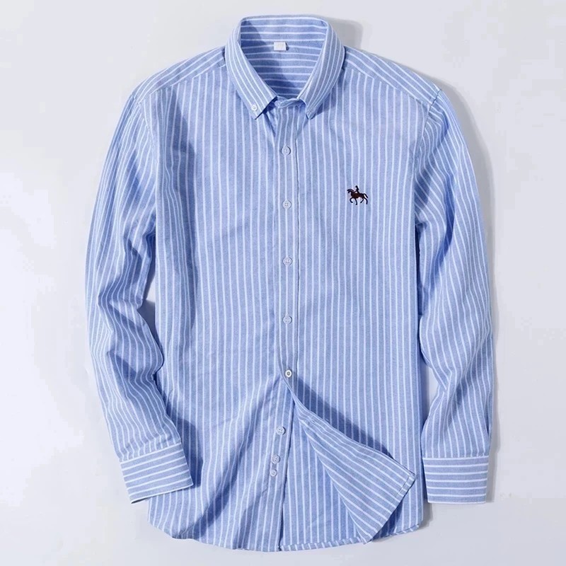 남성용 긴 소매 캐주얼 비즈니스 레귤러 피트 공식 드레 - Oxford Cotton Casual Shirt Business 리뷰 및 가격