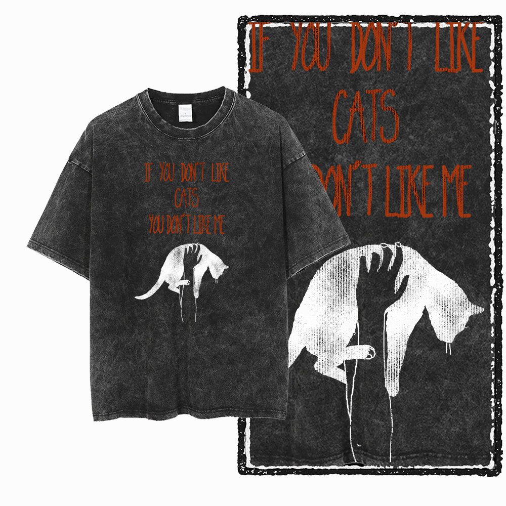 G55 산성 워싱 블랙 코튼 쿨캣 그래픽 남성 티셔츠  - Acid Wash Vintage Graphic T Shirt 리뷰 및 가격