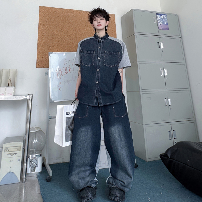 WVGA 2026 여름 신상 남성 스탠드 칼라 컬러 블 - Jeans 리뷰 및 가격