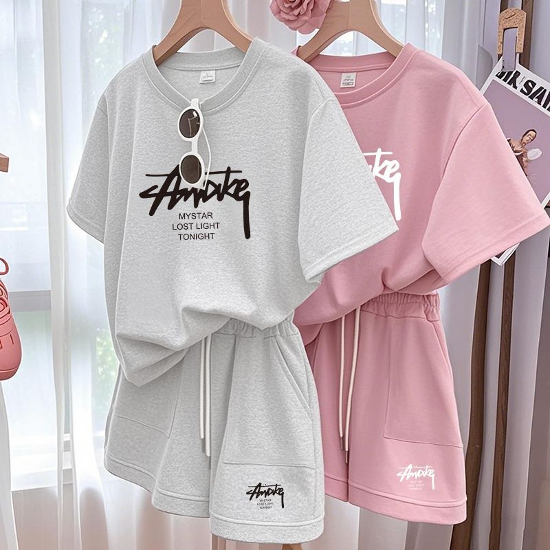새로운 여성 플러스 사이즈 세트 성인 반팔 및 반바지  - T-Shirts 리뷰 및 가격